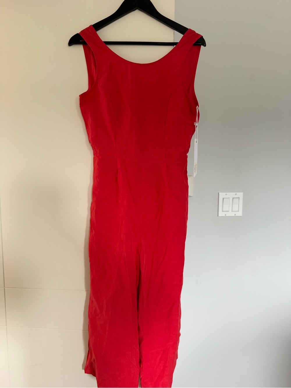 Red Sleeveless Jumpsuit